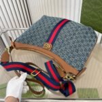 Gucci Ophidia Small Shoulder Bag Blue Denim 42Cm - Image 3