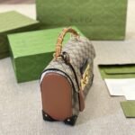 Gucci Padlock Bamboo Handle GG Supreme Handbag Brown 25Cm - Image 4