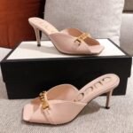Gucci Sylvie Chain Mule Sandals Pink - Image 2
