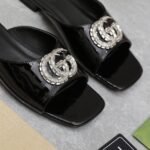 Gucci GG Crystal Slippers Black - Image 5