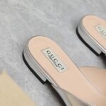 Gucci GG Crystal Slippers Silver - Image 5