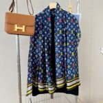 Louis Vuitton Colorful Monogram Scarf Blue 180Cm - Image 2
