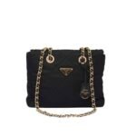 Prada Re Edition 1995 Chaîne Re Nylon Tote Bag Black 26Cm 1BG468 2AOS F0002 V COO