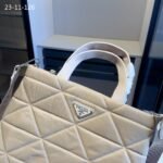 Prada Re Nylon Padded Tote Bag Beige 23Cm 1BG373 RDJN F0F24 V O1O - Image 6