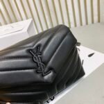 Saint Laurent Loulou Toy Strap Bag In Quilted Y Black With Black Hardware 20Cm - Image 4