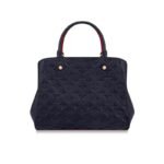 Louis Vuitton Montaigne MM Monogram Empreinte Leather Navy Blue 33Cm M42746
