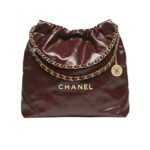 Chanel 22 Large Handbag Dark Brown 41Cm