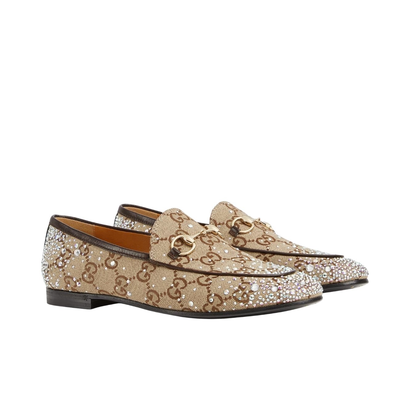 Thumbnail-2-1-1 Gucci Women’S Jordaan Loafer Beige And Dark Brown 813000 FAD4D 2550 - Image 1