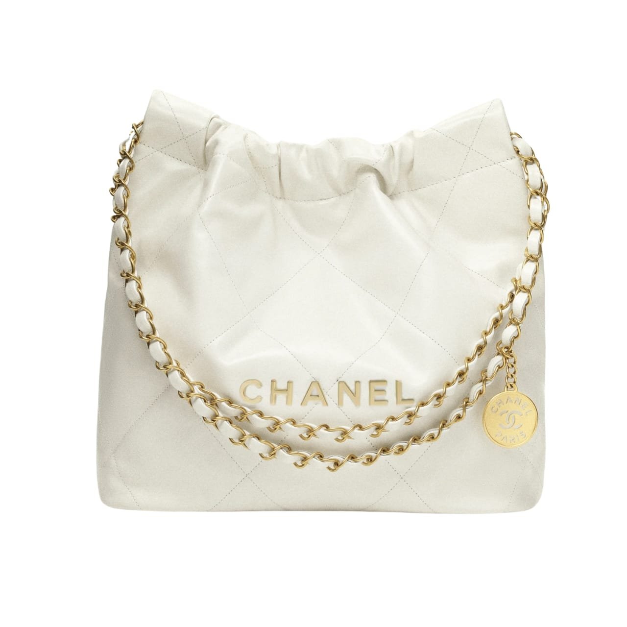 Thumbnail-27-1-1 Chanel 22 Small Handbag White 37Cm AS3260 B09859 10601 - Image 1