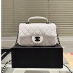 Chanel Vintage Small Classic Flap Bag White 20Cm - Image 2