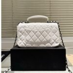 Chanel Vintage Small Classic Flap Bag White 20Cm - Image 4