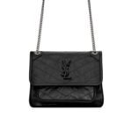 Saint Laurent Niki Baby In Vintage Leather Black 21Cm 6331600En041000