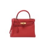 Hermes Kelly 25 Togo Handbag Rouge Casaque 25Cm