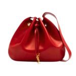 Saint Laurent Paris VII Large Flat Hobo Bag In Smooth Leather Bag Red 44Cm