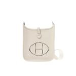 Hermes Evelyne Amazone Bag White 17cm