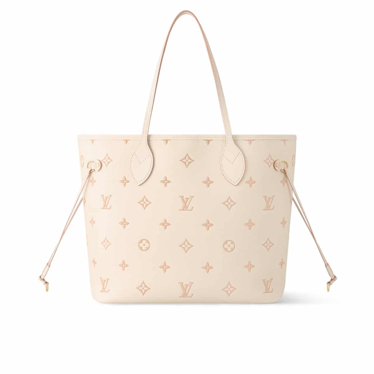 Thumbnail-7-2-1 Louis Vuitton Neverfull MM Bag Beige 32Cm M14285 - Image 1