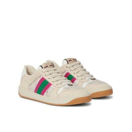 Gucci WMNS Screener White GG Lamé 577684 2C830 9150