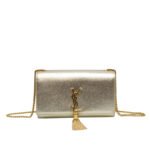 Saint Laurent Kate Chain Wallet With Tassel Yellow Copper 26cm