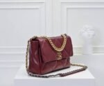 Chanel 19 Flap Bag Shiny Crumpled Burgundy 22Cm - Image 3