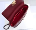 Chanel 19 Flap Bag Shiny Crumpled Burgundy 22Cm - Image 5