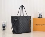 Louis Vuitton Neverfull MM Monogram Empreinte Leather Black 31Cm - Image 3