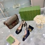 Gucci Women’S Mid Heel Slingback With Horsebit Black ‎643892 C9D00 1000 - Image 3