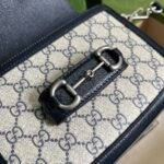 Gucci Horsebit 1955 Mini Bag Beige And Blue 20Cm 658574 96IWN 4076 - Image 8
