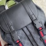 Gucci Soft GG Supreme Black Backpack with Blue & Red Web 42cm 495563 K9R8X 1071 - Image 4