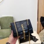Saint Laurent Kate Medium Chain Bag With Tassel Shiny Black 22Cm 354119AAAY14083 - Image 2