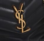 Saint Laurent Loulou Small Chain Bag In Matelassé Y Black Gold 23Cm 494699DV7271000 - Image 7