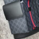 Gucci Soft GG Supreme Black Backpack with Blue & Red Web 42cm 495563 K9R8X 1071 - Image 5