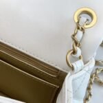 Chanel Quilted Mini CC Pearl Crush Rectangular Flap White 20Cm - Image 8