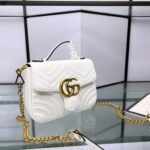Gucci GG Marmont Mini Top Handle Bag White 20Cm 547260 DTDIT 9022 - Image 2