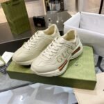 Gucci Women’S Rhyton Gucci Logo Leather Sneaker 528892 DRW00 9522 - Image 2