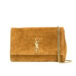 Saint Laurent Kate Medium Reversible Chain Bag In Suede Tan 28Cm