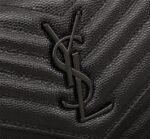 Saint Laurent Cassandre Matelassé Chain Wallet In Grain De Poudre Embossed Black Noir 22Cm 377828BOW081000 - Image 7